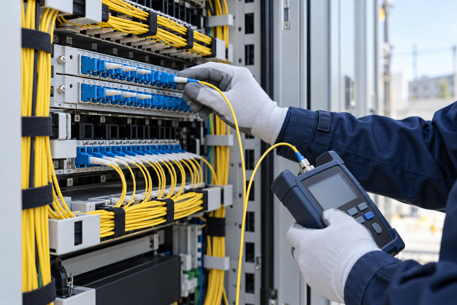 通信回線の接続を確認する作業のイメージ